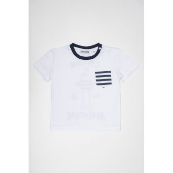 Tricou cu imprimeu grafic pe partea din spate