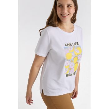 Tricou din amestec de bumbac cu imprimeu grafic
