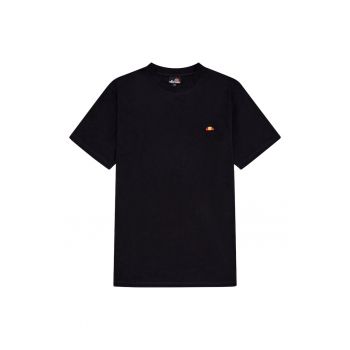 Tricou din bumbac cu decolteu la baza gatului
