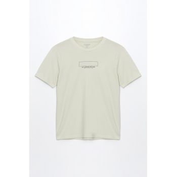 Tricou din bumbac cu imprimeu discret