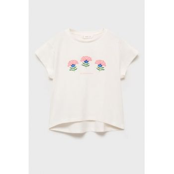 Tricou din bumbac cu imprimeu floral