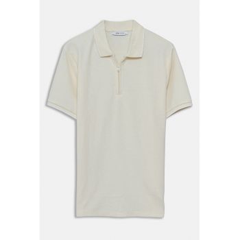 Tricou polo cu fenta cu fermoar