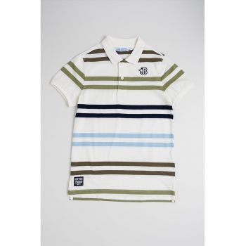 Tricou polo cu model in dungi