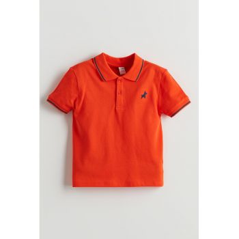 Tricou polo din pique de bumbac