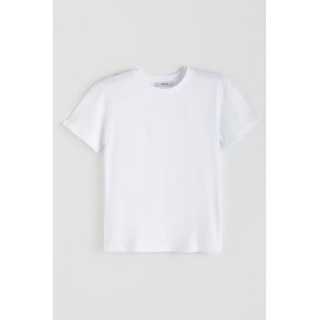 Tricou regular fit cu model uni