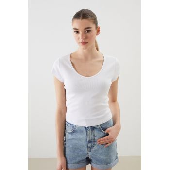 Tricou striat extra slim fit