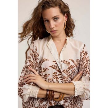 Camasa supradimensionata cu model floral de firma originala