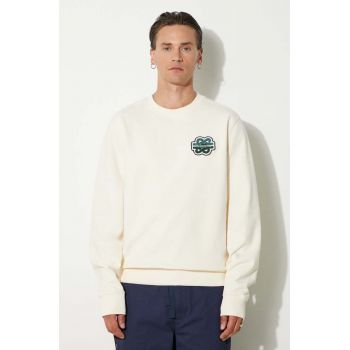 Filling Pieces hanorac de bumbac Gowtu barbati, culoarea bej, cu imprimeu, 74533929936
