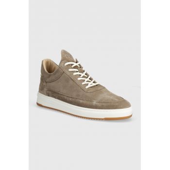 Filling Pieces sneakers din piele intoarsă Low Top Ripple Suede culoarea bej, 25122799988