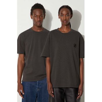 Filling Pieces tricou din bumbac Lux culoarea maro, neted, 74413730629