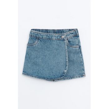 Fusta-pantalon din denim
