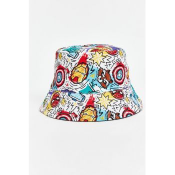 Palarie bucket reversibila cu model Marvel