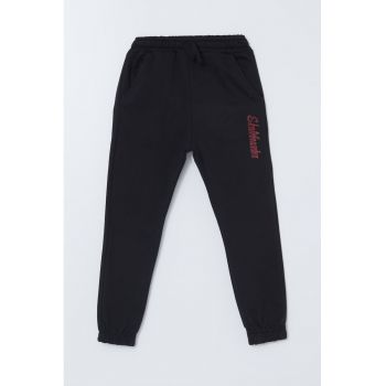 Pantaloni de trening jogger cu talie elastica