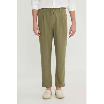 Pantaloni din lyocell cu cordon in talie