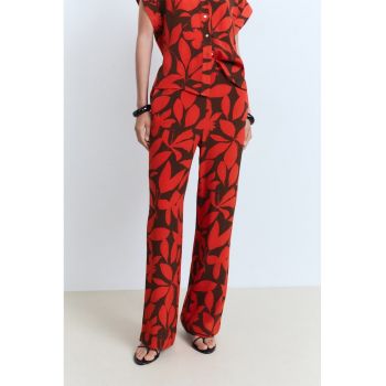 Pantaloni drepti cu model