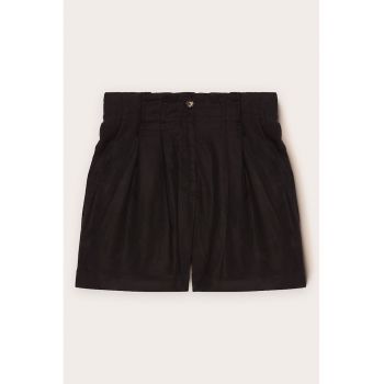 Pantaloni scurti din amestec de lyocell si croiala ampla