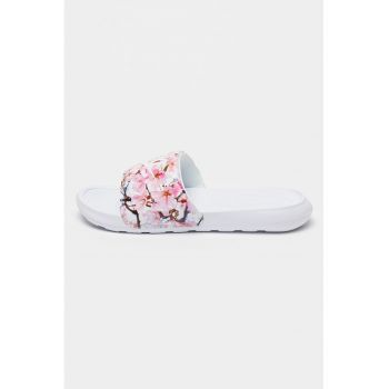 Papuci cu model logo si floral Victori