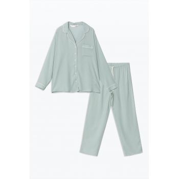 Pijama lunga cu model uni