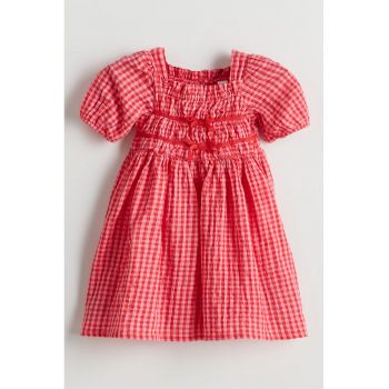 Rochie evazata cu model in carouri