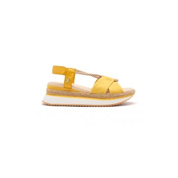 Sandale din panza cu talpa wedge