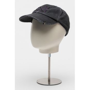 Sapca baseball de denim cu detalii deteriorate