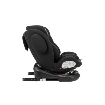 Scaun auto pentru copii cu ISOFIX KikkaBoo I-Felix Black,Omologat I-Size 40-150cm, R129, SPS-Protectie impact lateral, Tetiera reglabila 11 pozitii,Sezut rotativ,5 pozitii inclinare spatar,Centura Top Tether,Saltea reductor