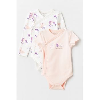 Set de body-uri din bumbac - 2 piese