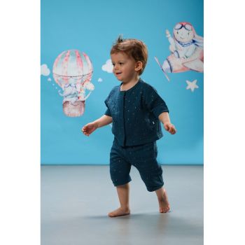 Set de pantaloni si camasa din bumbac