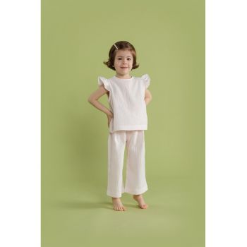Set de pantaloni si tricou din bumbac organic - 2 Piese