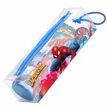 Set ingrijire dentara pentru copii, pahar, pasta de dinti, periuta si etui Spiderman