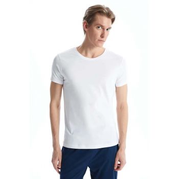Tricou cambrat cu model uni