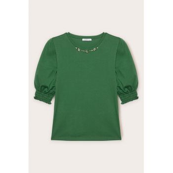 Tricou cu maneci bufante
