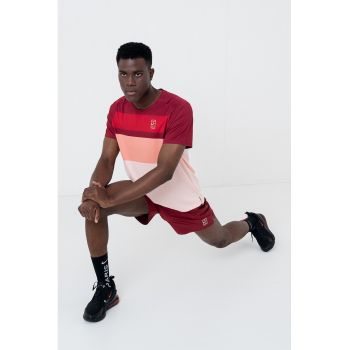 Tricou cu model colorblock - pentru tenis
