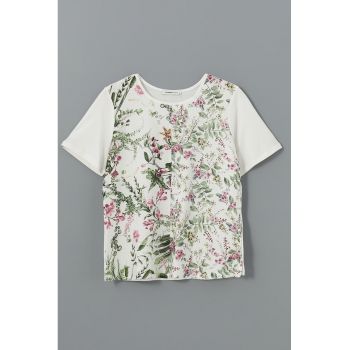 Tricou cu model floral