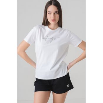 Tricou de bumbac cu imprimeu logo Damacia