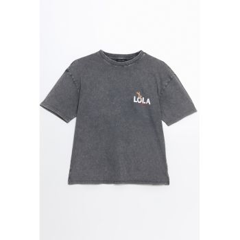 Tricou din bumbac cu model grafic