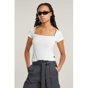 Tricou din bumbac organic cu decolteu patrat