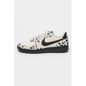 Women Trainers - Pantofi sport de piele ecologica cu animal print