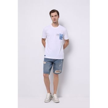 Blugi scurti din denim cu talie medie