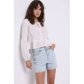 Blugi scurti relaxed-fit din denim