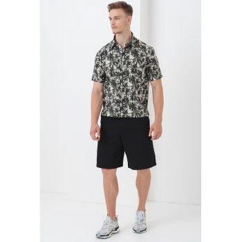 Camasa de bumbac cu model tropical