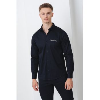 Camasa regular fit cu logo brodat