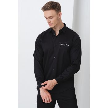 Camasa regular fit cu logo brodat