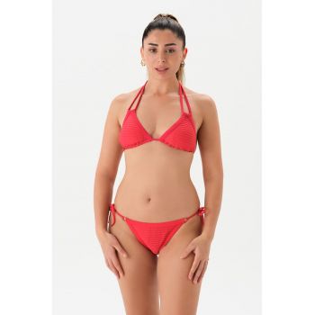 Costum de baie din doua piese cu model texturat
