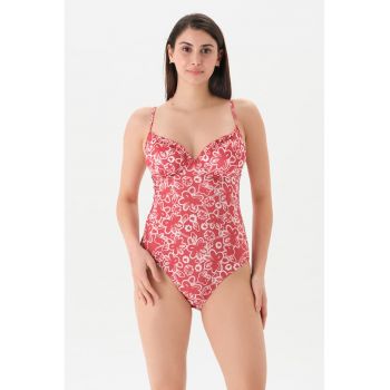 Costum de baie intreg cu imprimeu floral