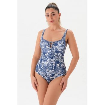 Costum de baie intreg cu siret