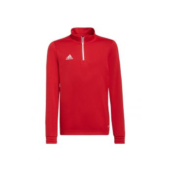 Hanorac sport copii -  Entrada 22 Tr Top - rosu - poliester reciclabil