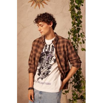 Medicine tricou din bumbac culoarea alb, cu imprimeu