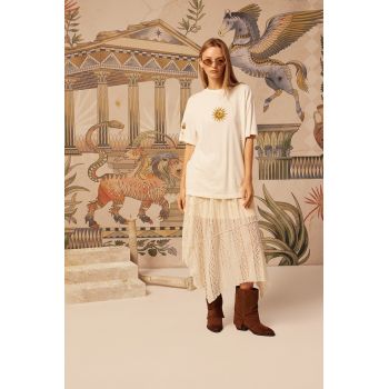 Medicine tricou din bumbac culoarea bej