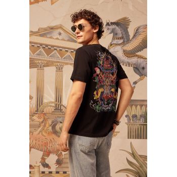 Medicine tricou din bumbac culoarea negru, cu imprimeu